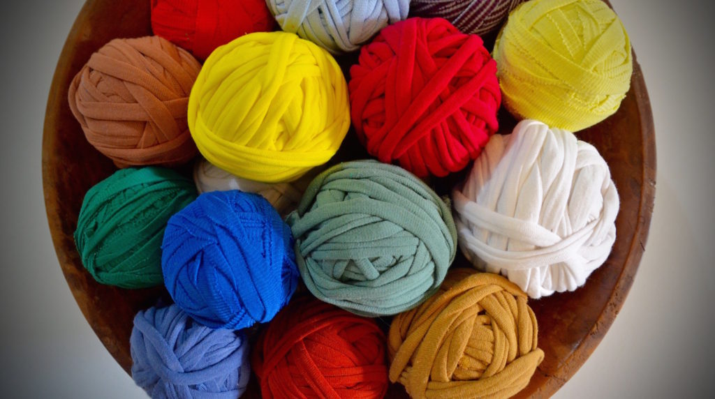 Make Your Own Tshirt Yarn small green things